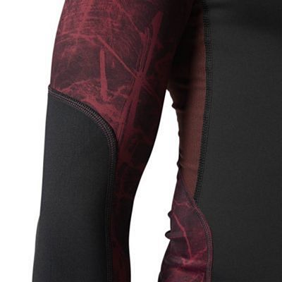 Reebok Combat LS Rashguard Nero-Rosso