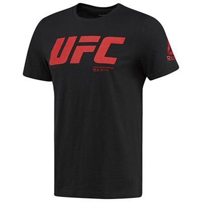 Reebok Mens UFC Fan Gear Logo S/S Tee Black-Red