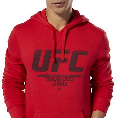 Reebok UFC Fan Gear Hoodie Piros