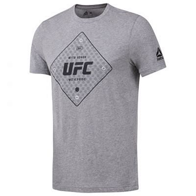 Reebok UFC FG Text Tee Grau