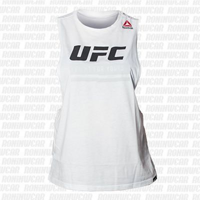 Reebok Ufc Logo Tank T-shirt Blanc