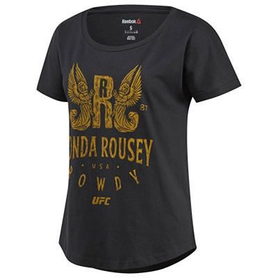 Reebok Womens UFC Ronda Rousey Art Tee Negro