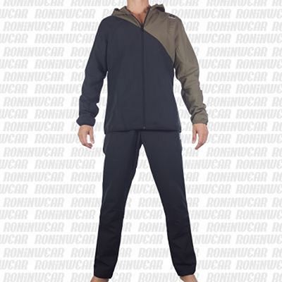 Reebok Woven Tracksuit Army Gris-Negro