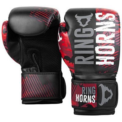 Ringhorns Charger Camo Boxing Gloves Noir-Rouge