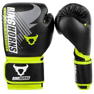 Ringhorns Charger MX Boxing Gloves Nero-Giallo