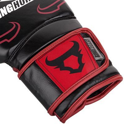 Ringhorns Destroyer Leather Boxing Gloves Nero-Rosso