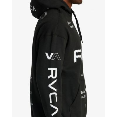 RVCA All Brand Sport Hoodie Fekete