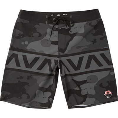 RVCA Bruce II Trunk 19 Inches Boardshorts Black-Grey