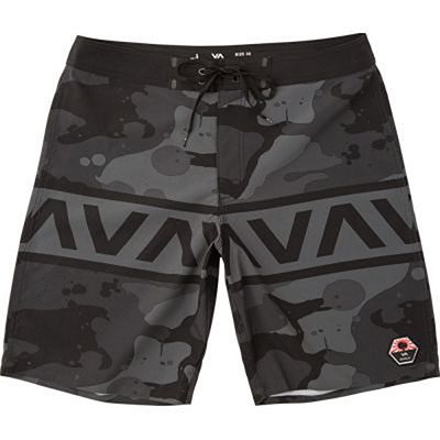 RVCA Bruce II Trunk 19 Inches Boardshorts Negro-Gris