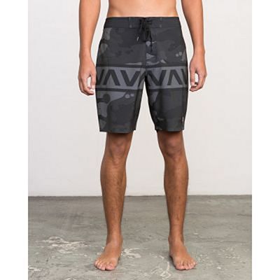 RVCA Bruce II Trunk 19 Inches Boardshorts Fekete-Szürke