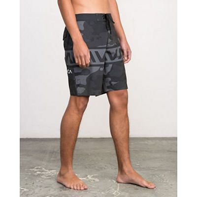 RVCA Bruce II Trunk 19 Inches Boardshorts Schwarz-Grau