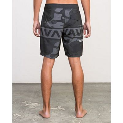 RVCA Bruce II Trunk 19 Inches Boardshorts Svart-Grå