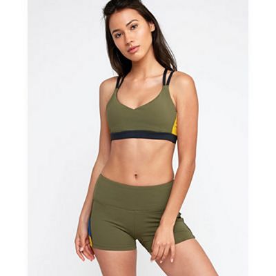 RVCA Ignight Strappy Sports Bra Verde-Giallo