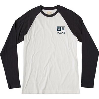 RVCA Kabuki Raglan LS T-shirt White-Black