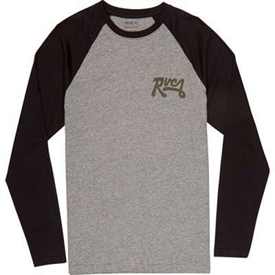 RVCA Loop Back Raglan LS T-shirt Gris-Negro