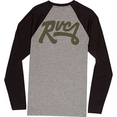 RVCA Loop Back Raglan LS T-shirt Gris-Noir