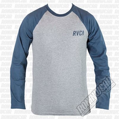 RVCA Outfield Raglan Grigio-Blu