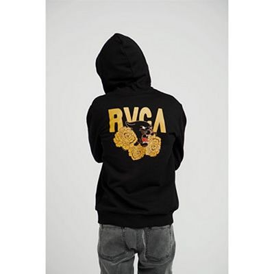 RVCA Panther And Roses Hoodie Noir