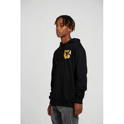 RVCA Panther And Roses Hoodie Preto