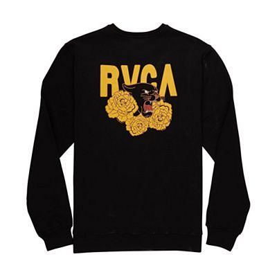 RVCA Panther And Roses Sweatshirt Black