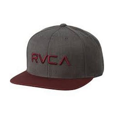 RVCA Twill Snapback III Grigio-Wine