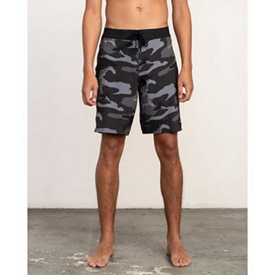 RVCA VA Print 19in Boardshort Gris-Negro