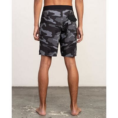 RVCA VA Print 19in Boardshort Gris-Noir