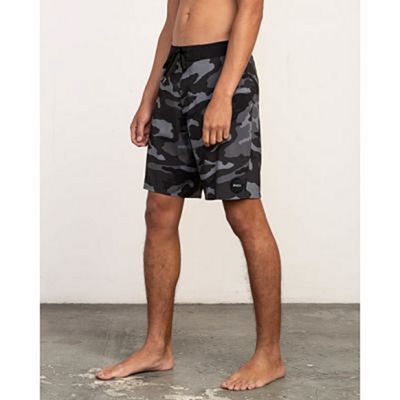 RVCA VA Print 19in Boardshort Cinza-Preto