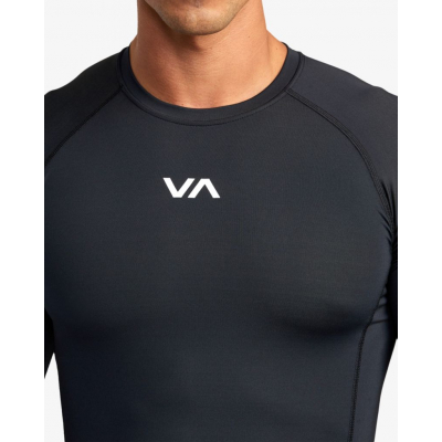 RVCA VA Sport  Compression LS Negro-Blanco