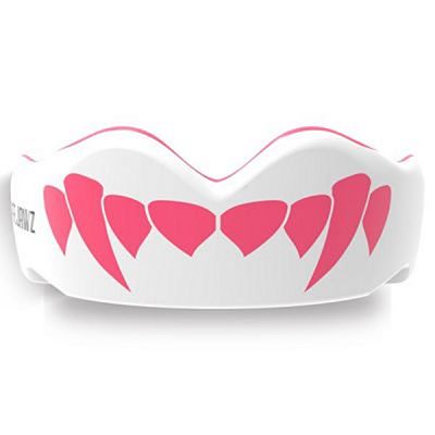 SafeJawz Extro Series Self-Fit Fangz Kids Mouthguard Fehèr-Ròzsa