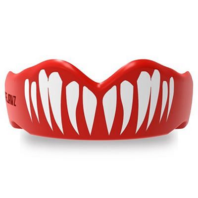 SafeJawz Extro Series Self-Fit Viper Mouthguard Red-White