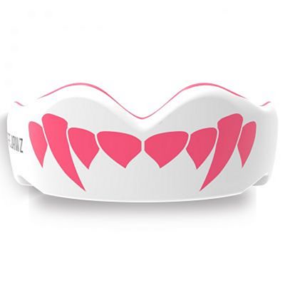 SafeJawz Extro Series Self-Fit Fangz Mouthguard Blanco-Rosa