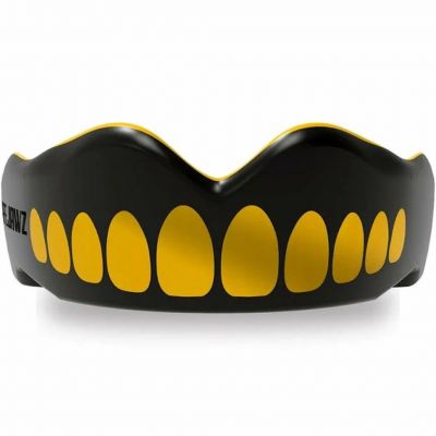 SafeJawz Extro Series Self-Fit Mo Mouthguard Infantil Preto-Dourado