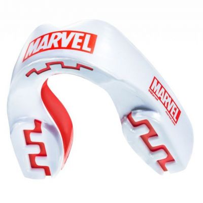SafeJawz Marvel Logo Mouthguard Junior Blanco-Rojo