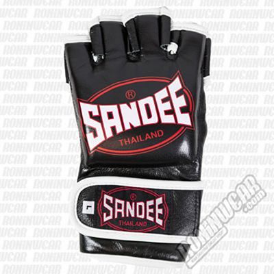 Sandee MMA Fight Gloves Leather Nero-Bianco