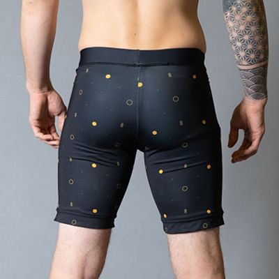 Scramble Cali Vale Tudo Shorts Black-Yellow