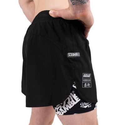 Scramble Combination Shorts Logotypes Fekete