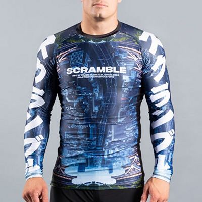 Scramble Edo Rashguard L/S Blå-Svart