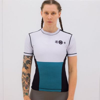 Scramble Female Senshu Rashguard Blanco-Azul