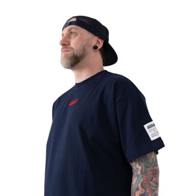Scramble Logo Oversized Tee Azul Marino