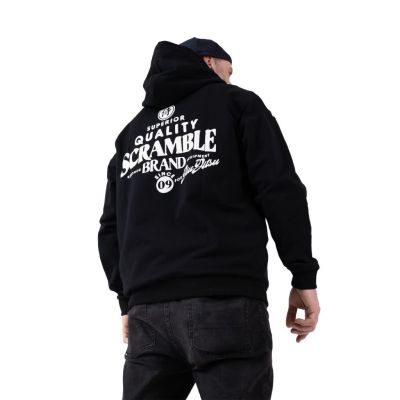 Scramble Puff Print Zip Up Hoody Negro