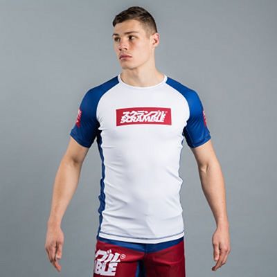 Scramble RWB Rashguard Weiß-Blau