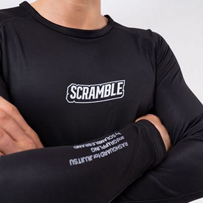 Scramble 3d Logo Rashguard Negro