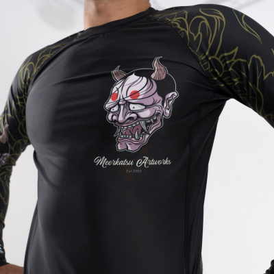 Scramble THE LAUGHING HANNYA – LONG SLEEVE RASHGUARD Svart