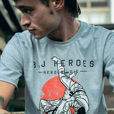 Scramble X BJJ Heroes Tee Grå