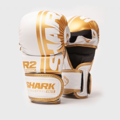 Shark Boxing MMA Sparring Glove R2 Vit-Gold