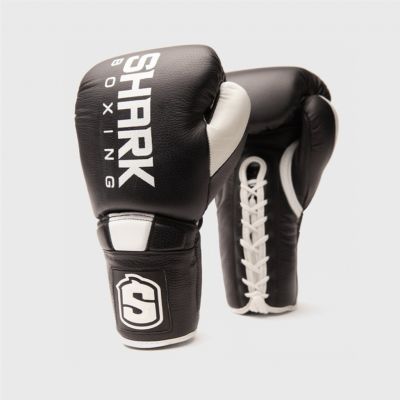 Shark Boxing Mod. F19 2.0 Laced Boxing Gloves Negro-Blanco