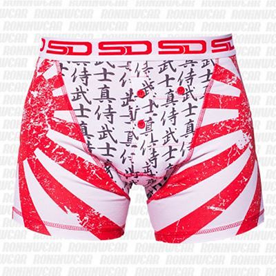 Smuggling Duds Samurai Men Boxer Shorts Vit-Röd