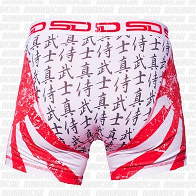 Smuggling Duds Samurai Men Boxer Shorts White-Red