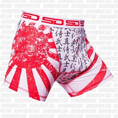 Smuggling Duds Samurai Men Boxer Shorts White-Red